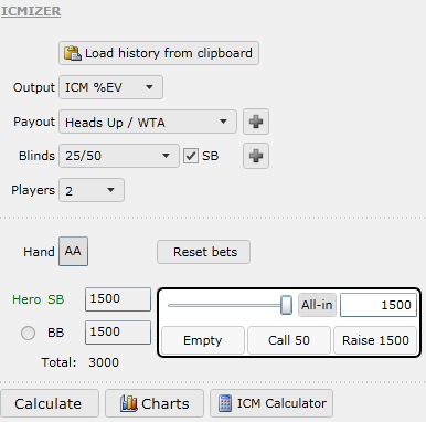 icmizer new poker action selector